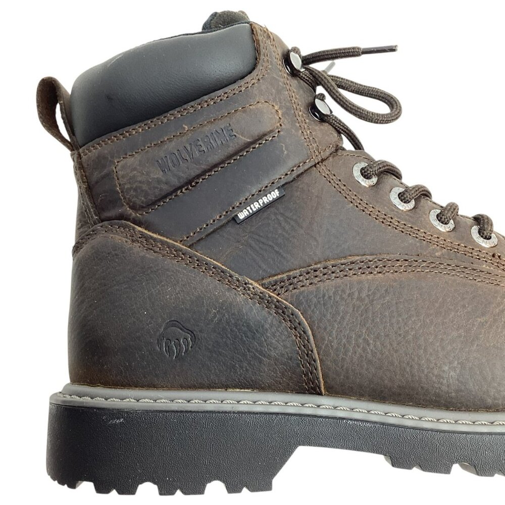 Wolverine Floorhand 6” Mens 8.5 EW Waterproof Lace-Up Leather Work Boots - Picture 7 of 15